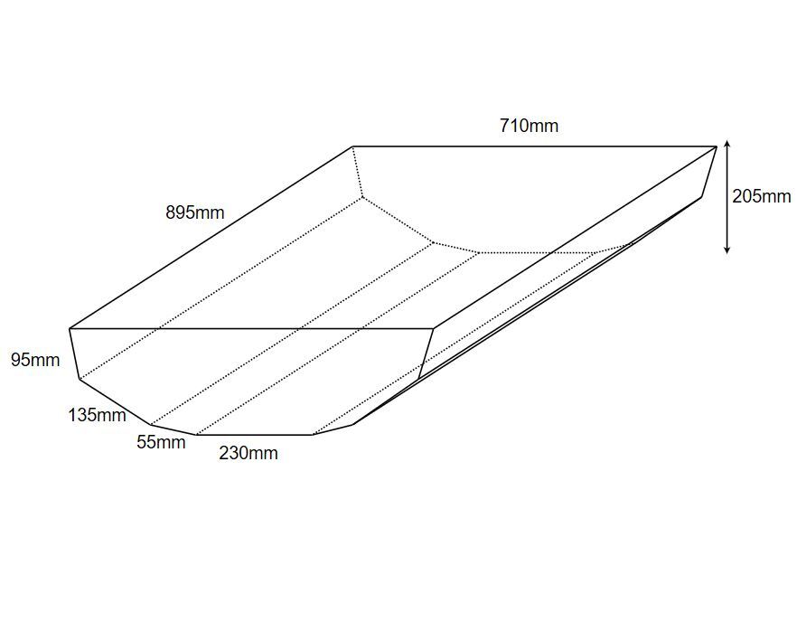 Rvsc 102l Water 895 X 710 X 205mm Refer To Diagram