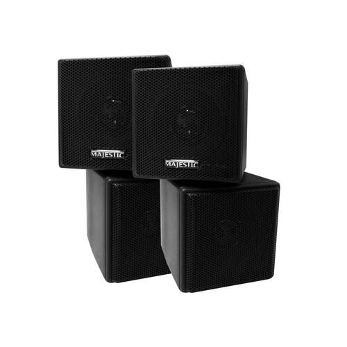 Majestic Internal Cube Speakers Black 2pk