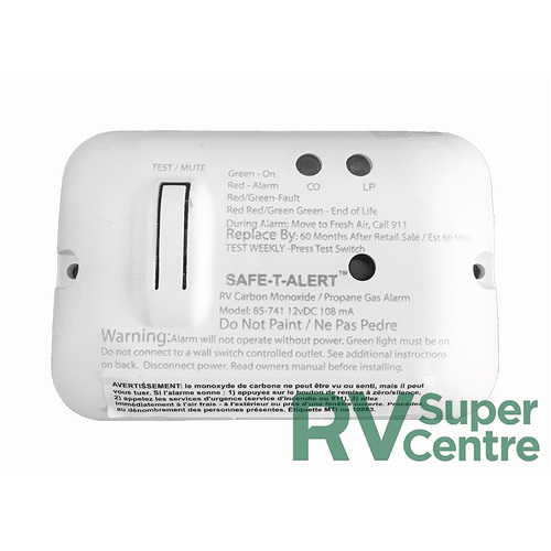 Safe-T-Alert Slimline LPG/CO Detector White