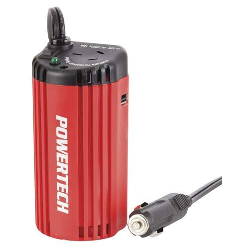 Powertech 150W Can-Sized Power Inverter with 2.1A USB Output