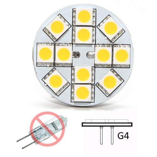 LED G4 Bulb Back Pin with 12 LEDs 30mm - Warm White