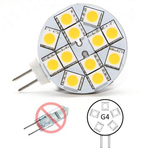 LED G4 Bulb Side Pin with 12 LEDs 30mm - Warm White