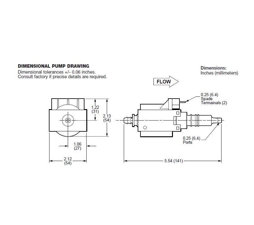 Flojet Water Pump Oscillating Pump 55 PSI/14 LPM