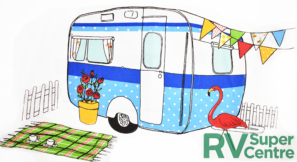 CARAVAN /& MOTORHOME CARTOON TEA TOWEL