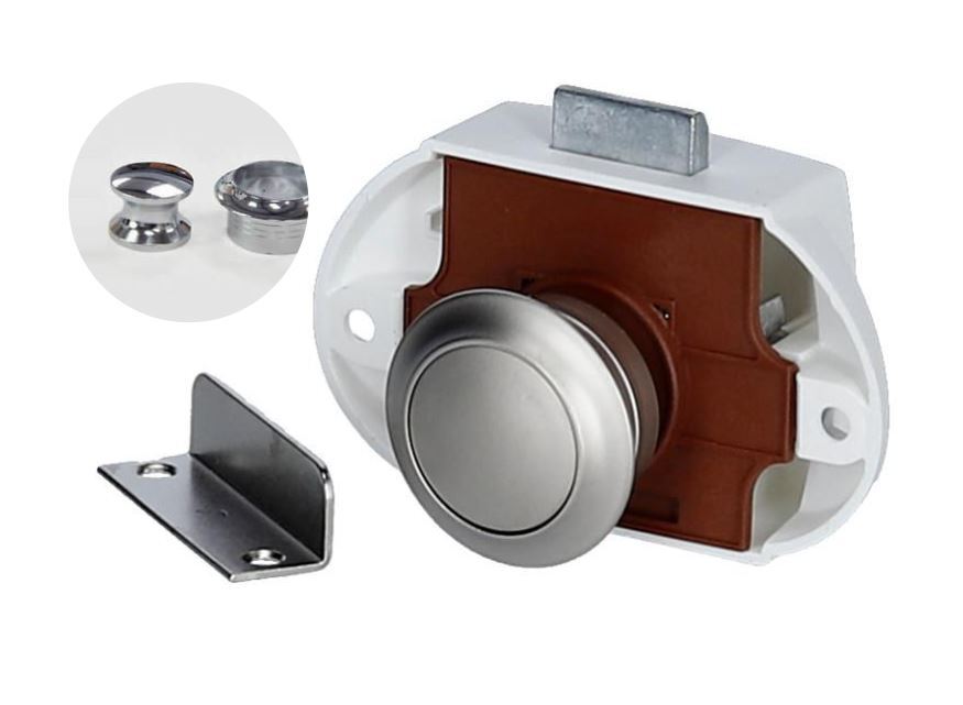 RVSC Push Lock Kit Chrome Plated Polished Finish