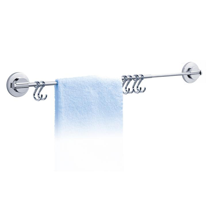 suction towel rail chrome