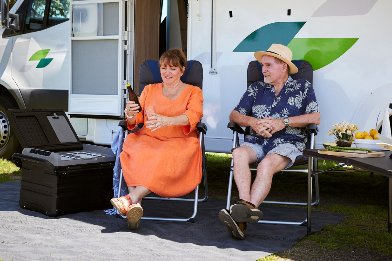 Fridge outside motorhome
