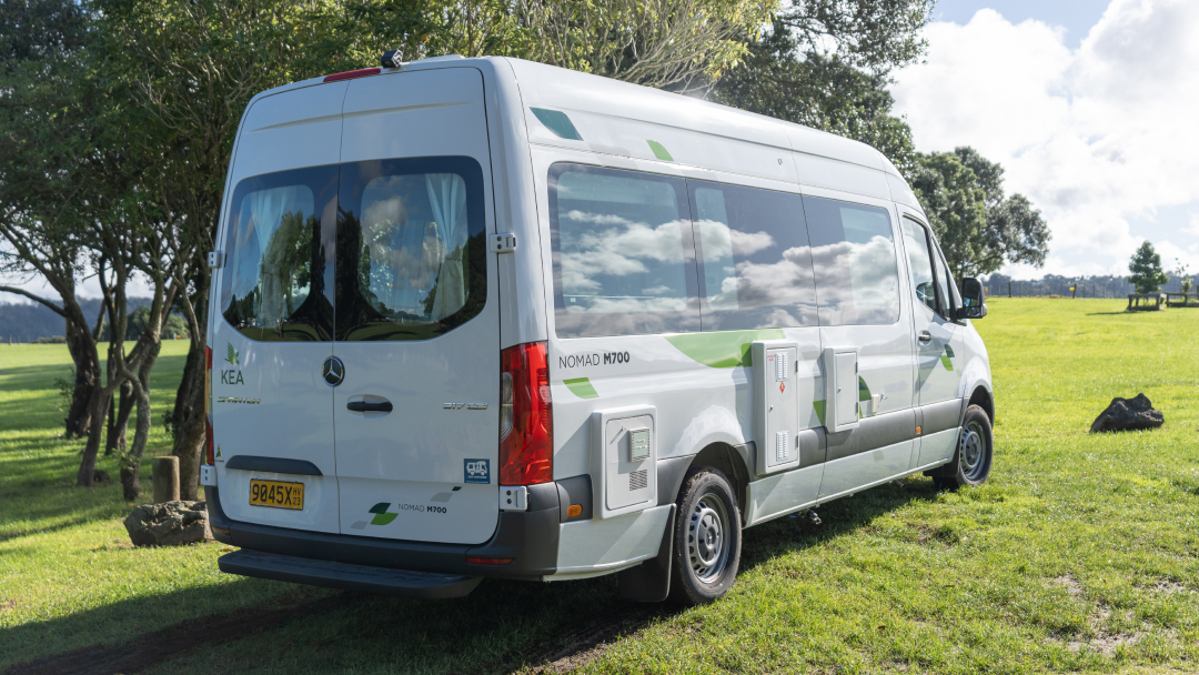Backside of Nomad motorhome