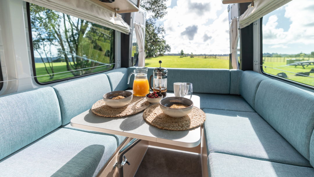 KEA nomad back interior of motorhome