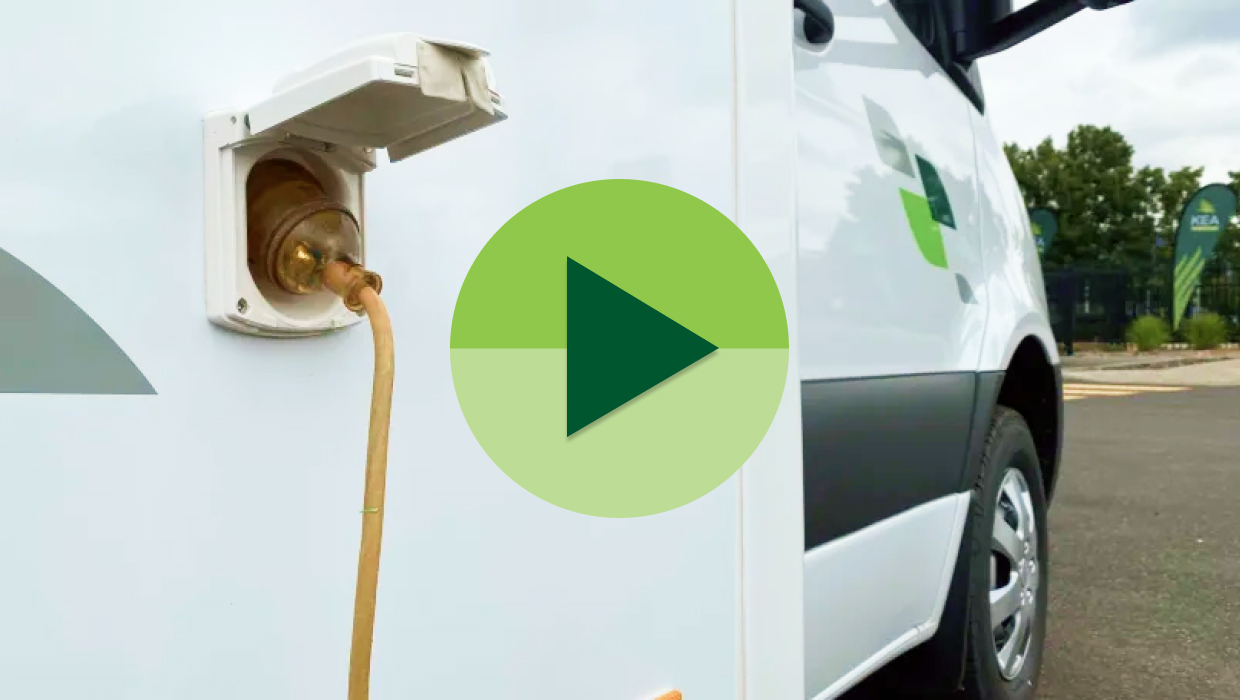  KEA motorhome plugged into 240 power