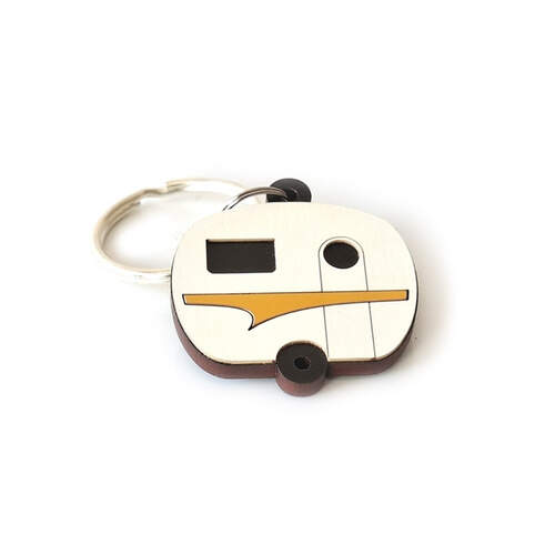 Keepers Keyring Caravan Yellow