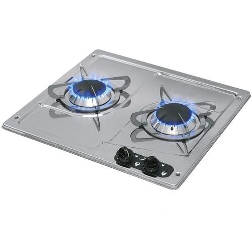 CAN 2 Burner Hob Flush Mounted Marine Stainless Steel