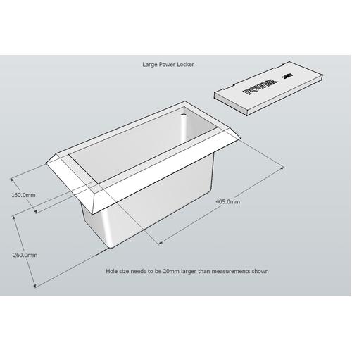 Power Cable Locker 180 x 405 x 270mm