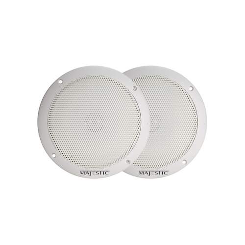 Majestic External Speaker Ultra Slim 6" White 2pk