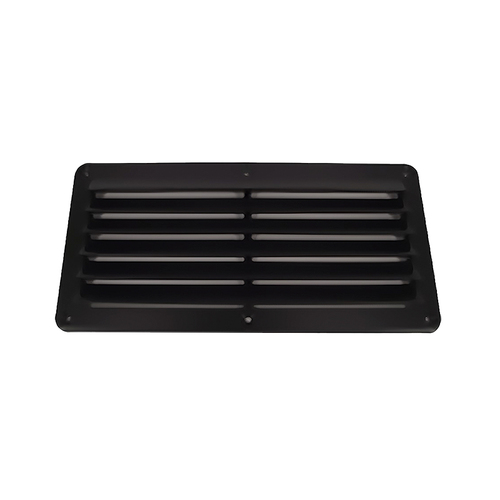 ABS Plastic Louvre Vent Black 261 x 125mm