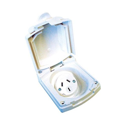 Clipsal External Power Outlet White 240V/10A