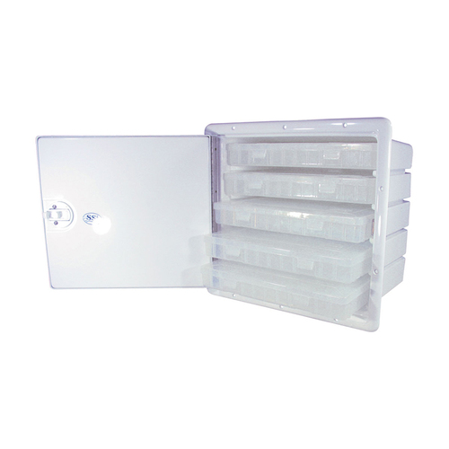 SSI Storage Lockable Cabinet 5 Drawer White 432 x 400mm