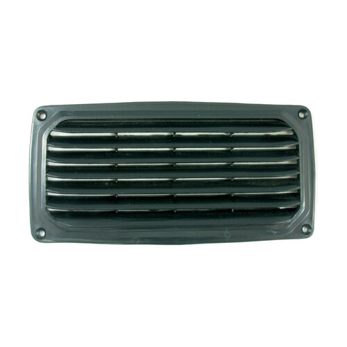 Louvre Vent Rectangle Plastic Black 200 x 100mm