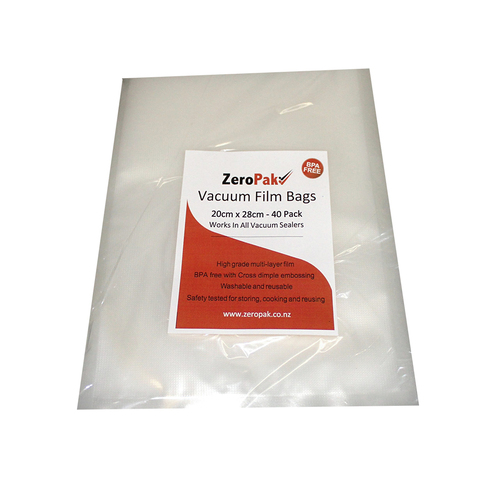 ZeroPak Vacuum Bags 20 x 28cm 40pk