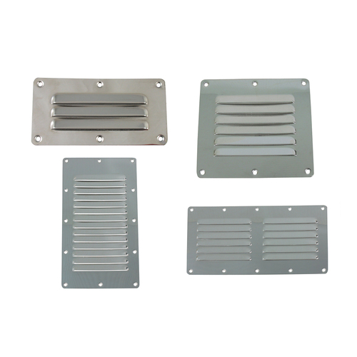 Louvre Vent Rectangle Low Profile Stainless Steel