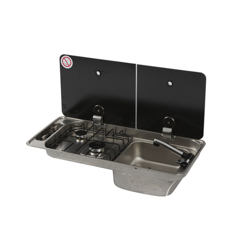 CAN 2 Burner Hob/RH Sink Combo