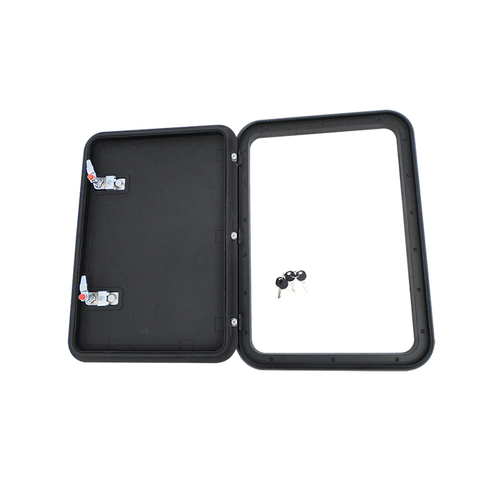 Coast RV Service Door 3 with Locks Black 415 x 581mm
