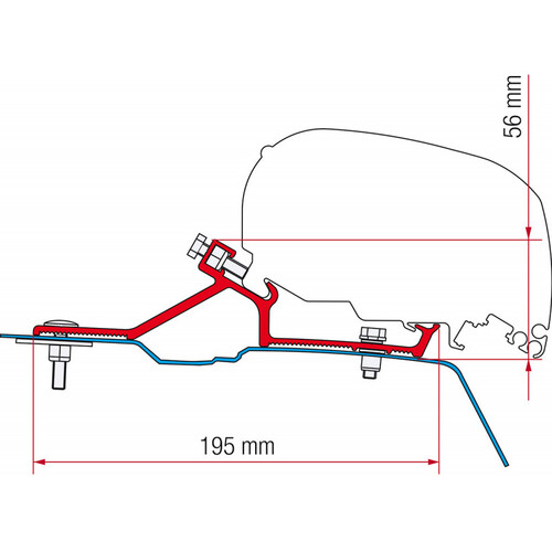 Fiamma F65/80 Roof Awning Mounting Kit for Renault Master H2