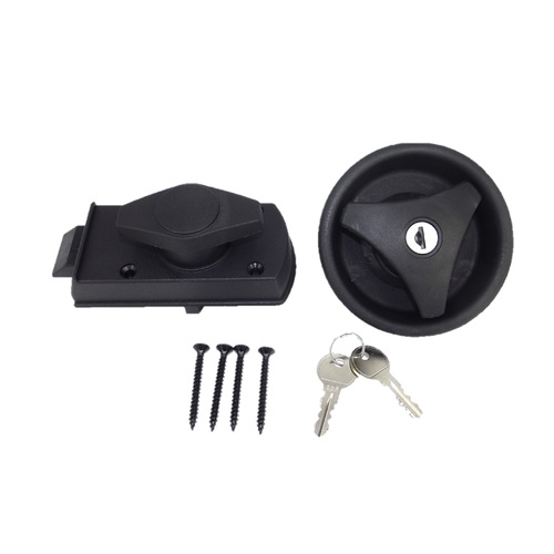 Door Part - Entrance Door Round Lock Kit LH Black