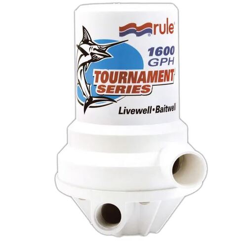 Rule Livewell Tournament Series Pump Dual Port 12V 1600GPH