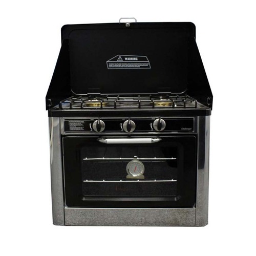 Challenger Tui Portable Camping 2 Burner Hob Gas Oven