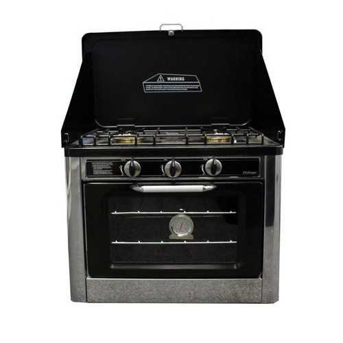 Challenger Tui Portable Camping 2 Burner Hob Gas Oven