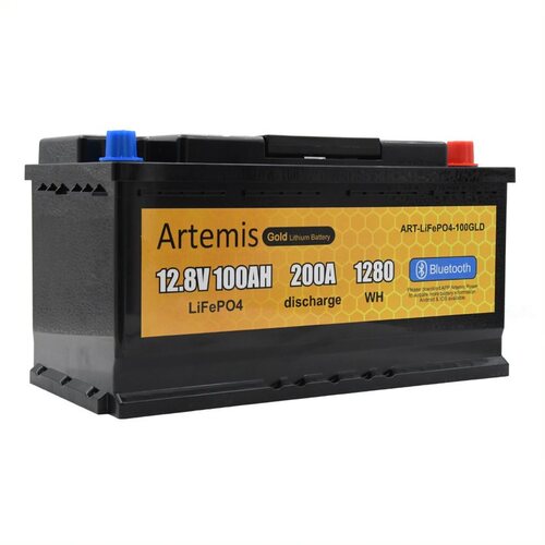 Artemis Gold Lithium Battery with Bluetooth 12V/100AH