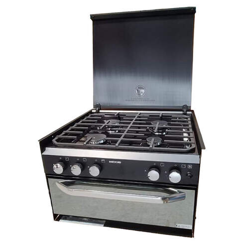 Thetford K1500 Minigrill 4 Burner Hob with Grill Mirror Finish