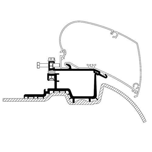 Thule 6200/6300 Roof Awning Mounting Kit for Mercedes Sprinter/VW Crafter