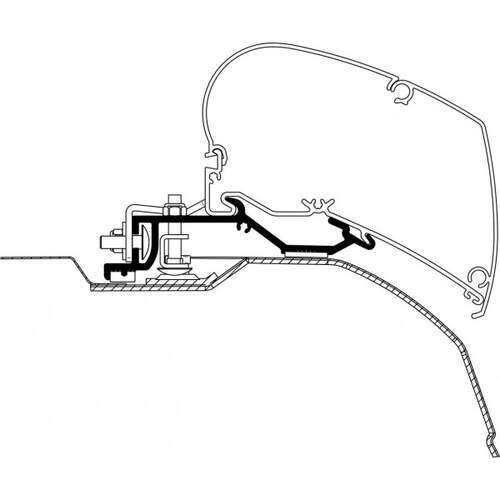 Thule 6200/6300 Roof Awning Mounting Kit for Fiat Ducato (3.5-4.0m Awnings)
