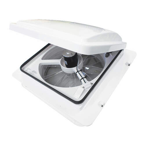 MaxxAir Maxxfan PLUS Fan/Vent Power Lift 14" x 14" - White