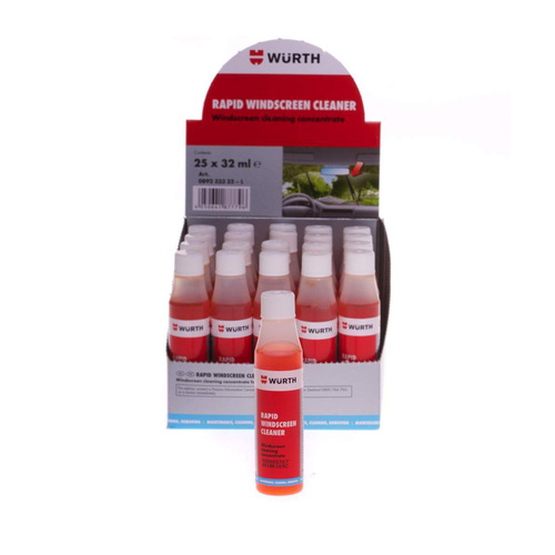 Wurth Rapid Windscreen Cleaner Carton 25 x 32ml Bottles