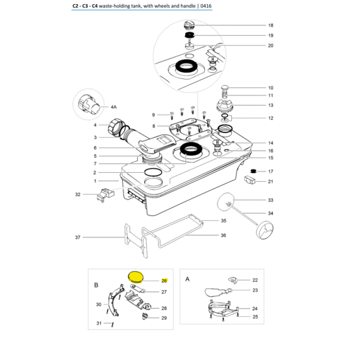 Thetford Toilet Part - C200/C2/C4 Cassette Blade