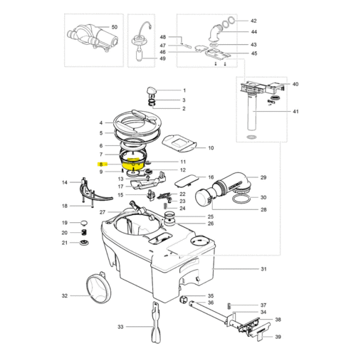 Thetford Toilet Part - C250/C400 Cassette Blade