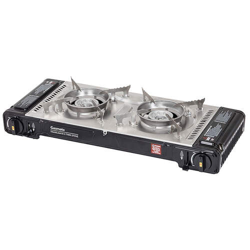 Gasmate Deluxe Twin Stove with Hotplate