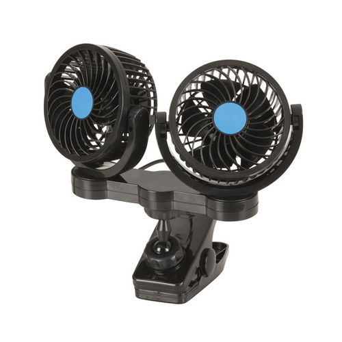 Portable Dual Fans with Clamp Mount 12V 100mm