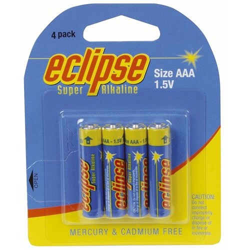 Eclipse AAA Alkaline Batteries 4pk