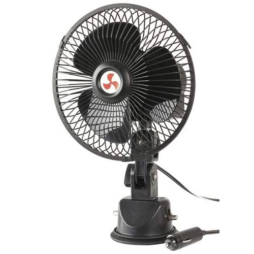 Portable Fan with Suction Cup Mount 12V 6"