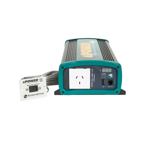 Enerdrive ePower True Sine Wave Inverter with Remote 12V/1000W