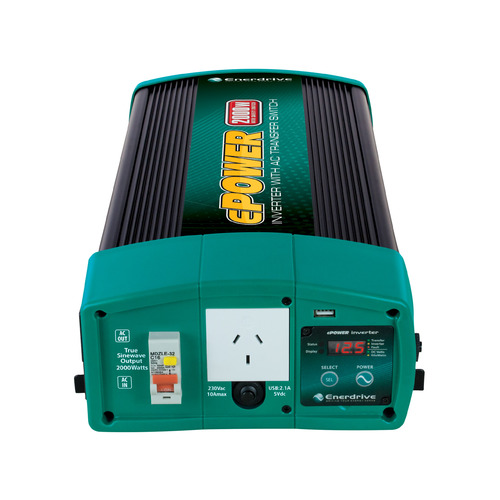 Enerdrive ePOWER True Sine Wave Inverter with AC Transfer 12V/2000W