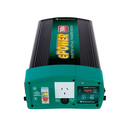 Enerdrive ePOWER True Sine Wave Inverter with AC Transfer 12V/2600W