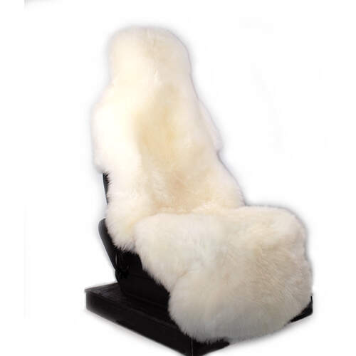Classic NZ Car Seat Cover - Long Wool White