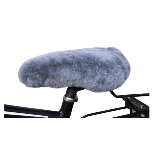 Classic NZ Sheepskin Bike Seat Cover Medium Grey