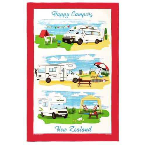 Derek Tea Towel Happy Campers Motorhome