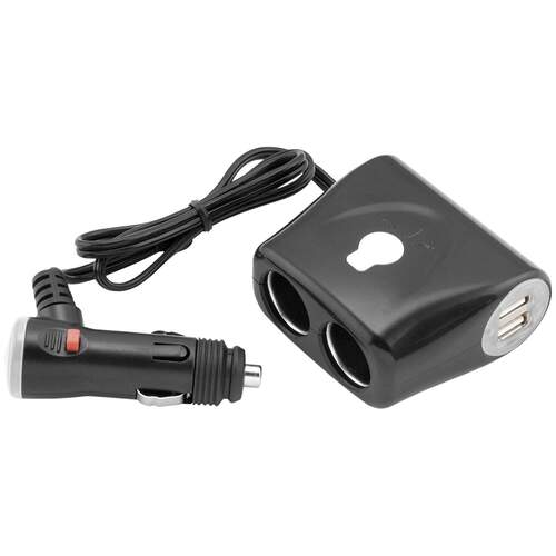 Twin 12V Adaptor with Dual USB